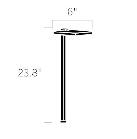 Kichler 16196BKT30 Shallow Shade Small Path Light w/ 2W LED 3000K - Black