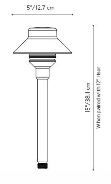 Fx Luminaire TMLEDTAFBZDC18RA Path Light w/ integrated LED - Black