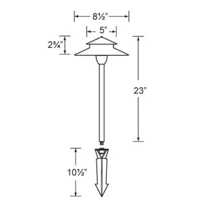 Corona CL-645B-GM-L-EDBA-2W Path Light w/ 2 Watt 2700K LED - Gun Metal