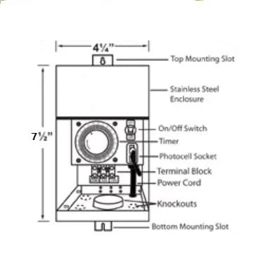 Corona T-LT75 Transformer w/ Mechanical Timer - 75 Watt