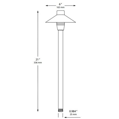 Dauer 490112 Bali 6" Path Light w/ 3 Watt 2700K LED - Bronze