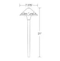 Encore AL-06-LED Path Light Punctured Shade w/ 3 Watt LED - Black