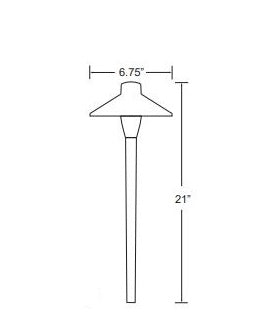 Encore AL-07-LED Path Light 7" Shade w/ 3 Watt T3 LED - Black