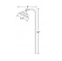 Encore BL-01-B-LED Path Light 5.5" Swivel Adj. Shade w/ 3 Watt T4 LED - Brass