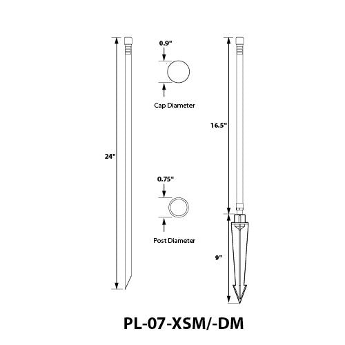 Focus PL07XSML4COP X-Small Bollard Light w/ 3 Watt 3000K LED - Copper