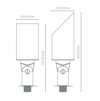 Fx Luminaire LRLED20WFLLSCU LED Up Light w/ integrated LED - Copper