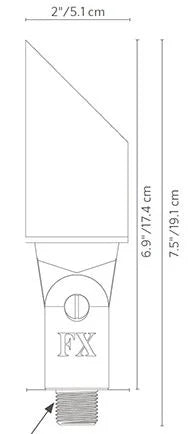 Fx Luminaire FRZDCLSCU Copper LED Up Light w/ integrated LED - Shrouded