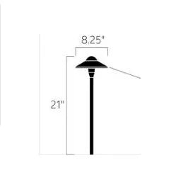 Kichler 15310BKT 8" Dome Path Light w/ LED 2700K - Black