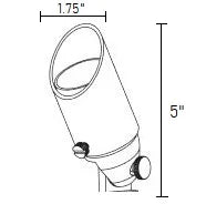Kichler 15484CBR Up Light w/ MR11 2w LED 2700K - Brass