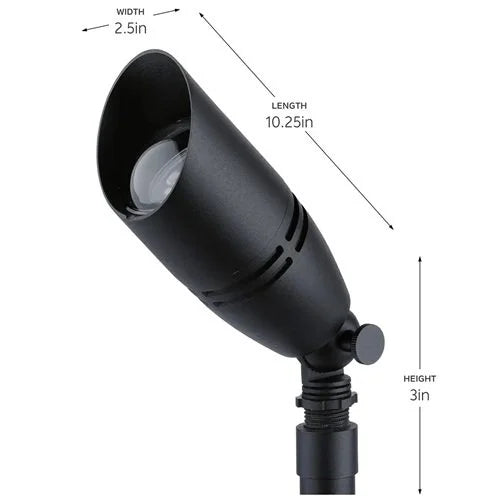 Kichler 15517BKB Fixed Socket Accent Light w/ MR16 4 Watt LED 2700K - Black