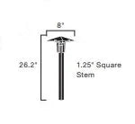 Kichler 15803AZT30R Path Light w/ 4W LED 3000K - Bronze
