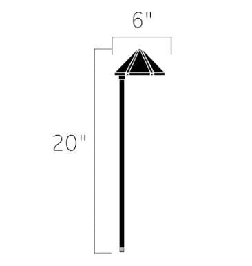 Kichler 15315BKT Six Groove Path Light w/ S8 2700K LED - Black