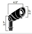 Kichler 16015AZT27 Small Accent Flood Light 15 Degree w/ 8W LED 2700K - Bronze