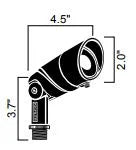 Kichler 16016CBR30 Flood Light w/ Integrated LED 3000K - Brass