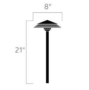 Kichler 16124AGZ30 Path Light w/ 4w 3000K LED - Aged Bronze