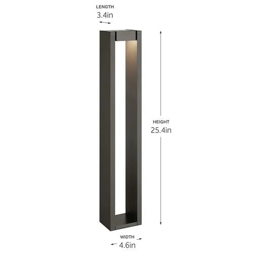 Kichler 16263AZT Aimed Bollard Light w/ Integrated LED - Bronze