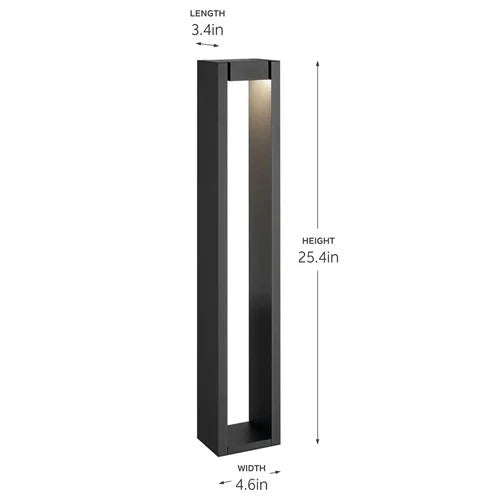 Kichler 16263BKT Aimed Bollard Light w/ Integrated LED - Black