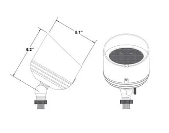 Unique Big Bang BIGB-12-L527-WBUP Light w/ 5w PAR36 LED 27K - Brass