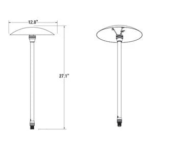 Unique Entropic ENTR-12-L27-WB Path Light w/ 2w T3 LED 27K - Brass
