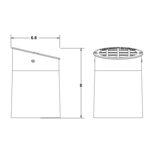 Unique F200-12-L527-GR In Ground Light w/ 5w PAR36 LED - Black