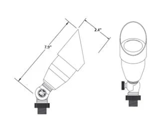Unique Guardian GUAR-12-L327-NC Up Light w/ 3w MR16 LED 27K - Copper