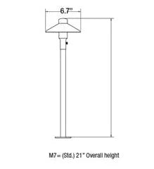 Unique Mercury 7 M7-12-L27-WB LED Path Light w/ 2W T3 LED 27K - Brass