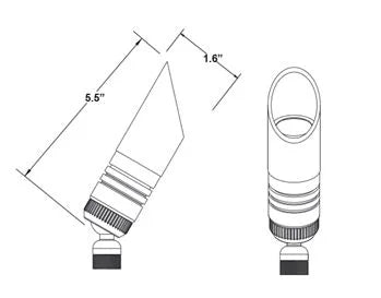 Unique Polaris POLA-12-L227-WB Up Light w/ 2w MR16 LED 27K - Brass