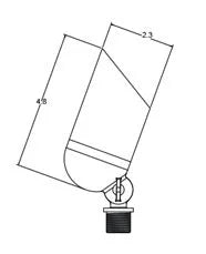 Unique Positron POSI-L430-WB Up Light w/ 4W MR16 LED 3000K - Brass
