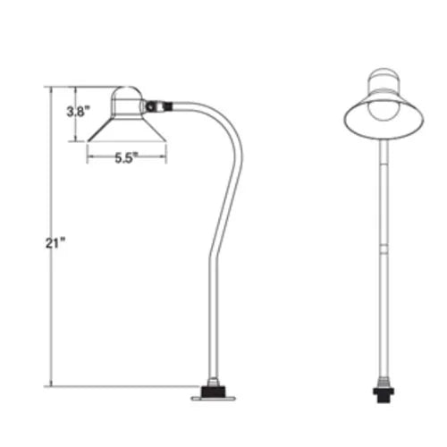 Unique Solaris SOLA-12-l27-WB Path Light w/ 2w T3 LED 27K - Brass
