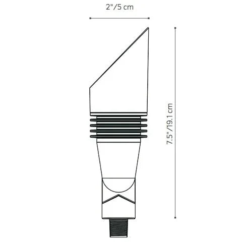 Fx Luminaire FB1LEDFB Up Light w/ 2 Watt 2700K LED - Black