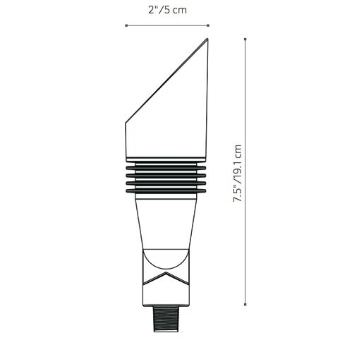 Fx Luminaire FB1LEDSB Up Light w/ 2 Watt 2700K LED - Sedona Brown