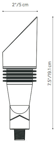 Fx Luminaire FBZDCFB Up Light w/ integrated LED - Black