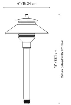 Fx Luminaire PLLEDTABZZDC12RA Path Light w/ integrated LED - Bronze