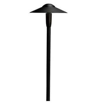 Kichler 15810BKT27R 8" Dome Path Light w/ LED 2700K - Black