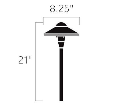 Kichler 15810CBR27 8" Dome Path Light w/ LED 2700K - Brass