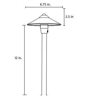 Alliance AL100-ALSTEM12-BLK-BT Path Light w/ Color Changing LED - Black
