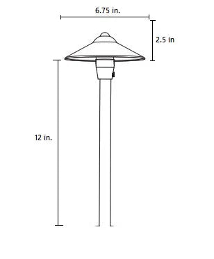Alliance AL100-ALSTEM12-BLK-LED Path Light w/ G4 Bi-Pin LED - Black