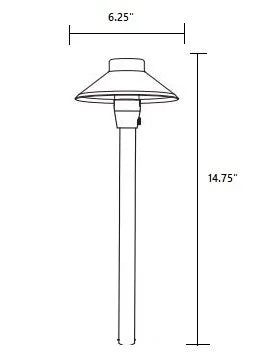 Alliance AL150-ALSTEM12-BLK-BT Path Light w/ Color Changing LED - Black