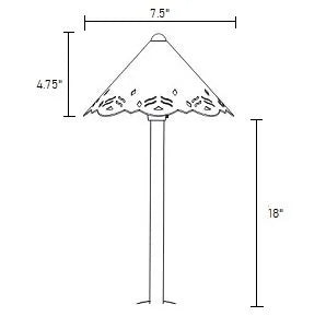 Alliance AL400-ALSTEM18-BT Path Light w/ Color Changing LED - Brass