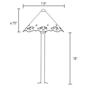 Alliance AL400-ALSTEM18-LED Path Light w/ G4 Bi-Pin LED - Brass
