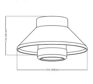 Alliance AL550-BLK 3.5 in. Path Light Hat - Black