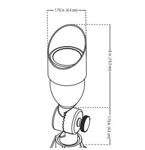 Alliance BL50-LED4W Up Light w/ 4w MR11 LED - Brass