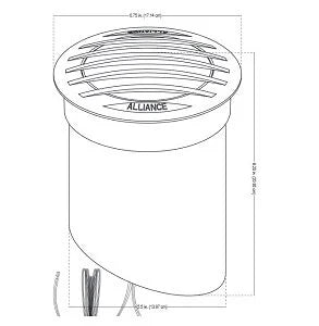 Alliance CGWL01-LED4W Well Light w/ 4W PAR36 LED - Brass