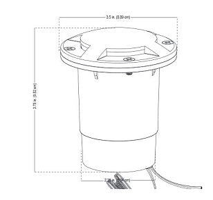 Alliance GL190-LED4W In Ground Light w/ 4W MR16 LED - Brass
