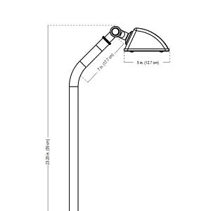 Alliance GOLF100-LED Area light w/ 2.5 watt G4 Bi-Pin LED - Brass