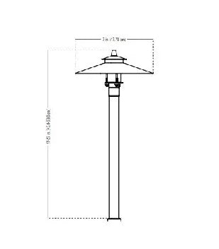 Alliance PL200-LED Path light w/ 2.5 watt G4 Bi-Pin LED - Brass