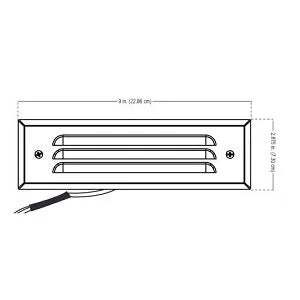 Alliance SL35-LED 9" Step Light w/ Integrated LED panel - Brass