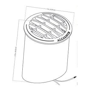Alliance WL100-LED4W Well Light w/ 4W PAR36 LED - Black