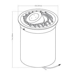 Alliance WL300-LED4W Well Light w/ 4W MR16 LED - Brass