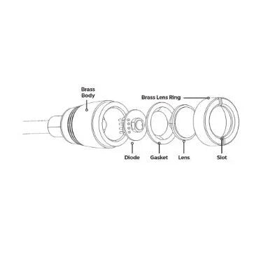 Atlantic Water Gardens WWCS2 Submersible Spotlight w/ 2 Watt 2800K LED - Oil Rubbed Bronze
